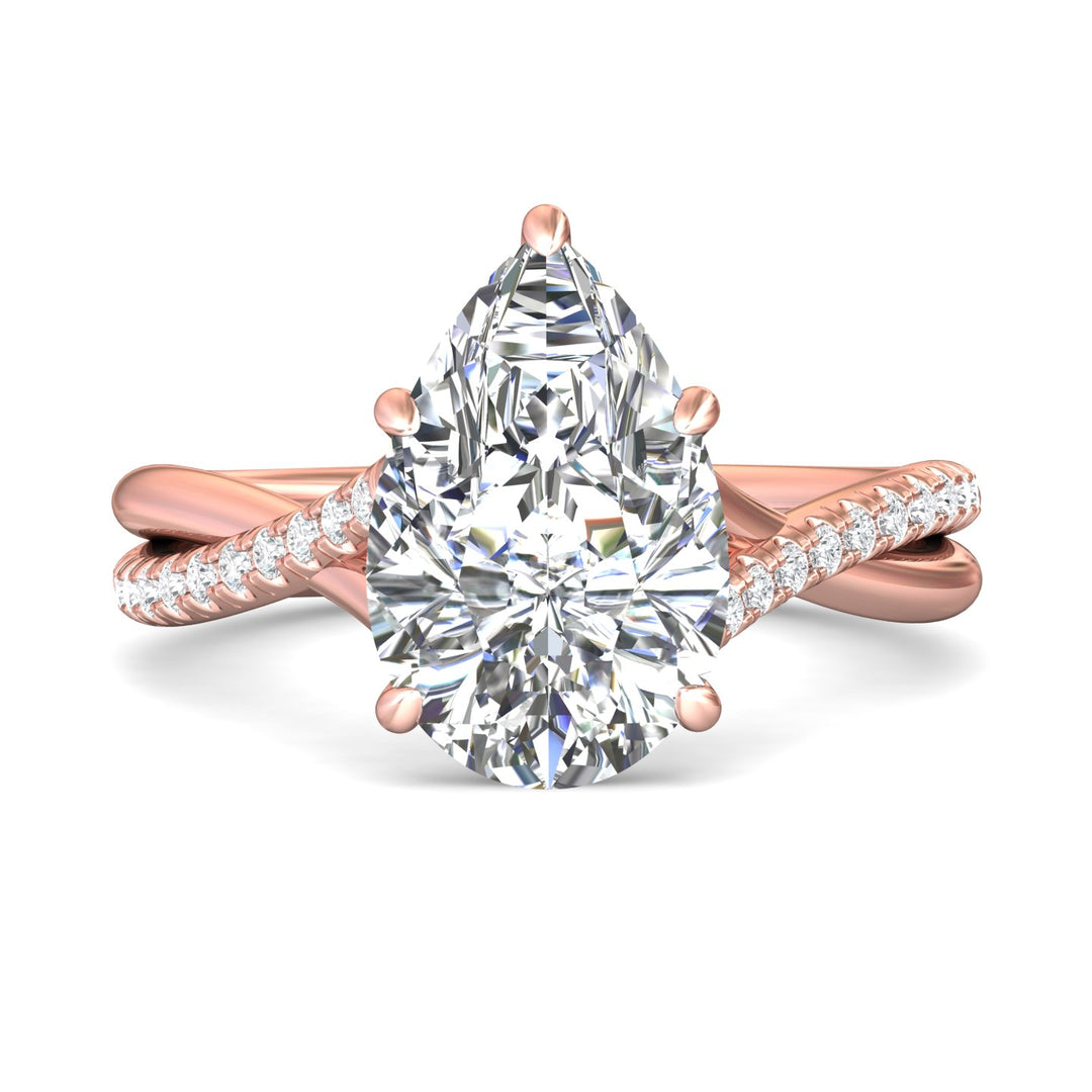 14K Gold Pink Split Shank Engagement Ring from the Split Shank collection - DERM100XSR_14KP_Ps_13.5X8.7_Prm_H-I_SI1