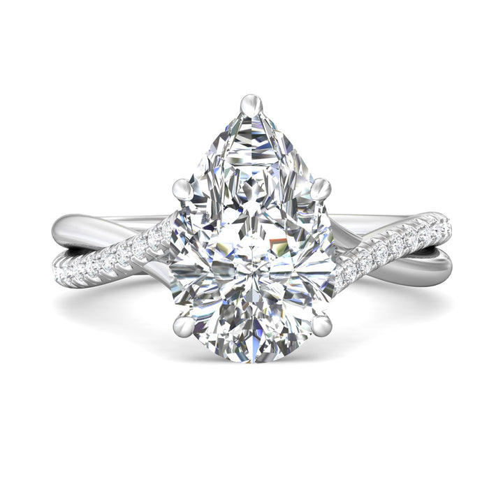 14K Gold White Split Shank Engagement Ring from the Split Shank collection - DERM100XSR_14KW_Ps_13.5X8.7_Prm_H-I_SI1