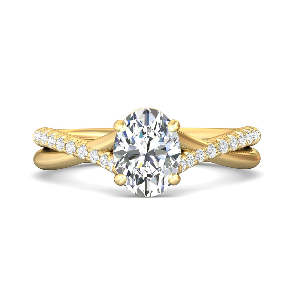 14K Gold Yellow Split Shank Engagement Ring from the Split Shank collection - DERM100XSR_14KY_Ov_8X6_Prm_H-I_SI1