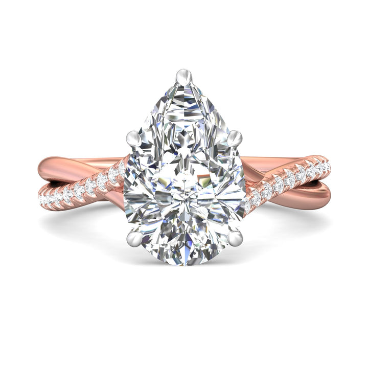 18K Gold White/Pink Split Shank Engagement Ring from the Split Shank collection - DERM100XSR_18KWP_Ps_13.5X8.7_Prm_H-I_SI1