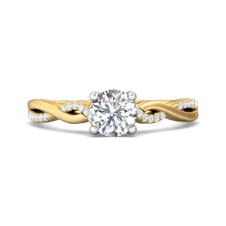 18K Gold White/Yellow Split Shank Engagement Ring from the Split Shank collection - DERM39XS_18KWY_Rd_5.7_Prm_H-I_SI1