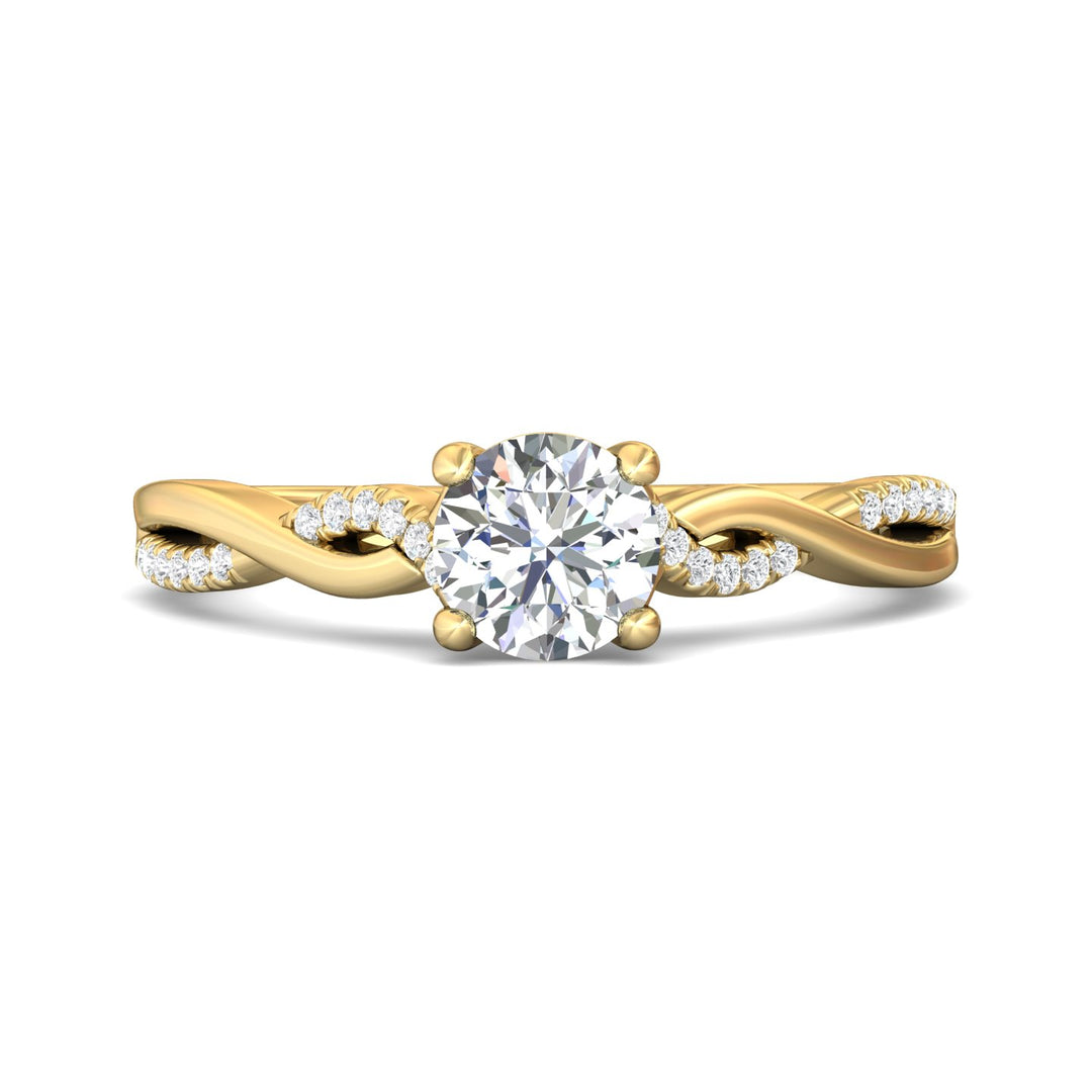 18K Gold Yellow Split Shank Engagement Ring from the Split Shank collection - DERM39XS_18KY_Rd_5.7_Prm_H-I_SI1