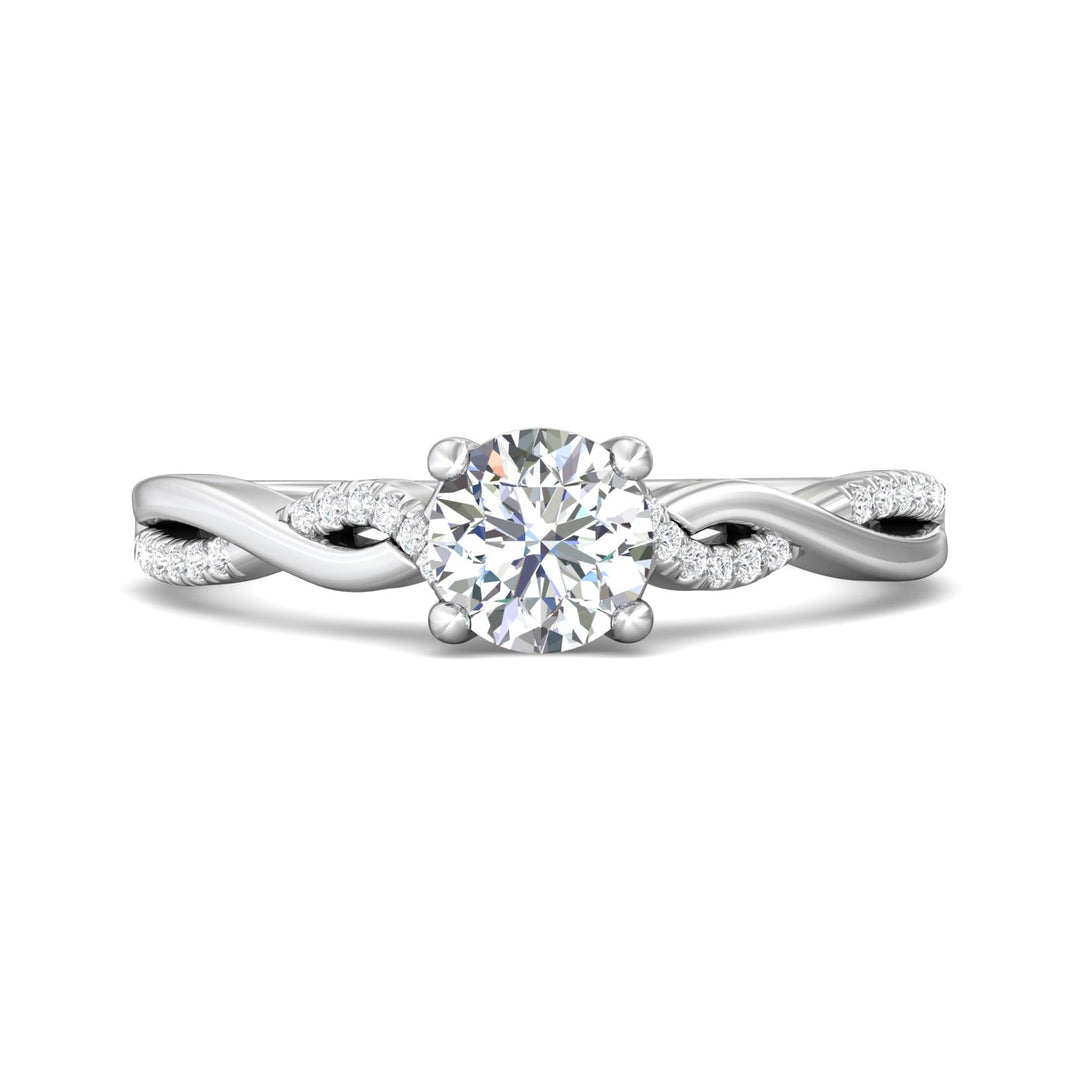 Platinum White Split Shank Engagement Ring from the Split Shank collection - DERM39XS_PlatW_Rd_5.7_Prm_H-I_SI1