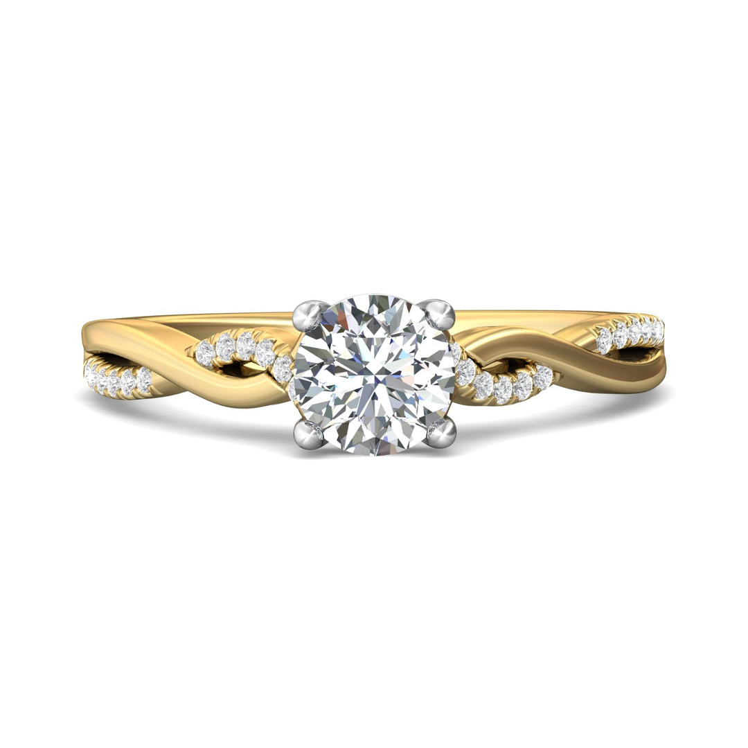 18K Gold White/Yellow Split Shank Engagement Ring from the Split Shank collection - DERM39XSR_18KWY_Rd_5.7_Prm_H-I_SI1