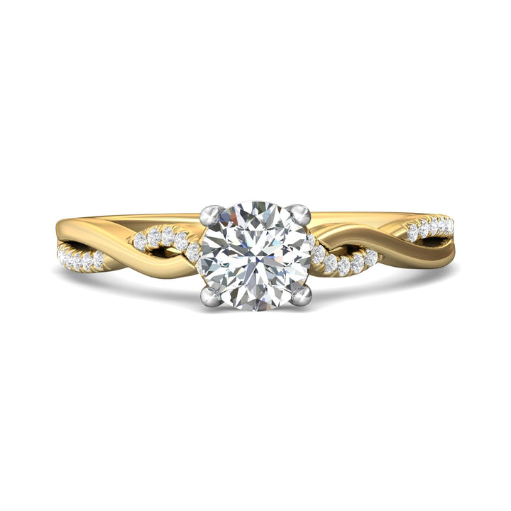 18K Gold White/Yellow Split Shank Engagement Ring from the Split Shank collection - DERM39XSR_18KWY_Rd_5.7_Prm_H-I_SI1