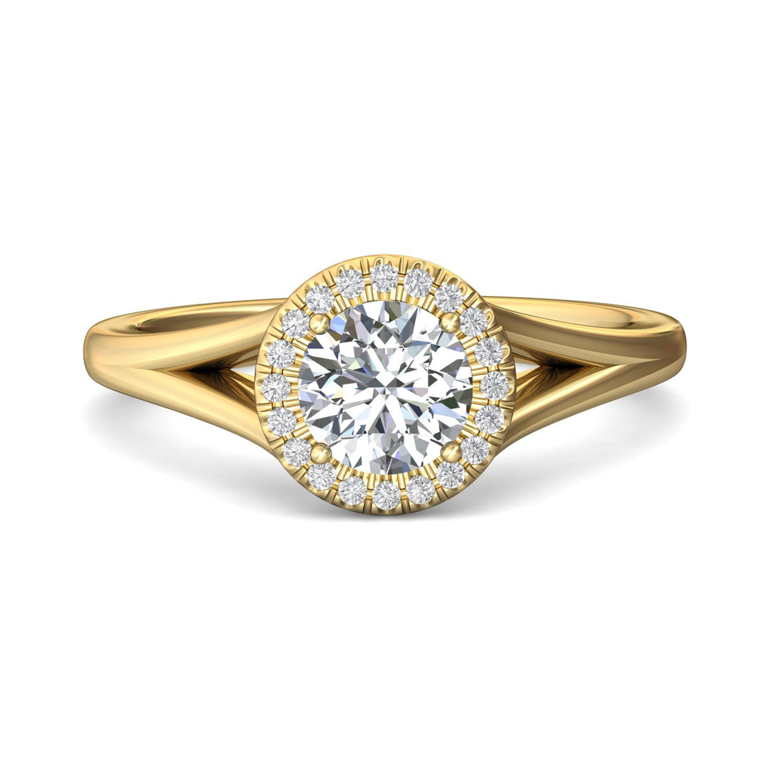 18K Gold Yellow Split Shank Engagement Ring from the Split Shank collection - DERM50XS_18KY_Rd_6.0_Std_H-I_SI2