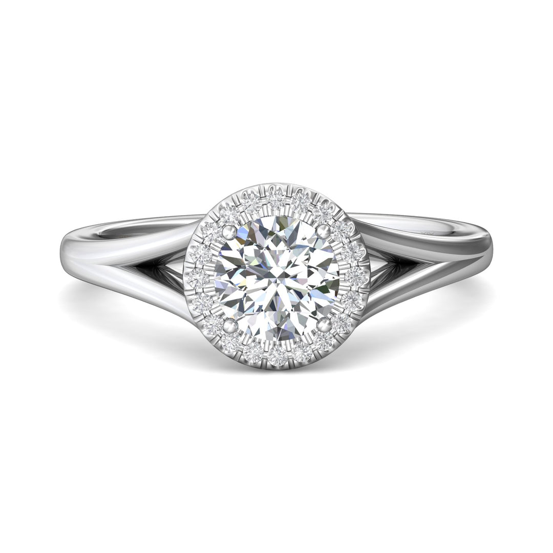 Platinum White Split Shank Engagement Ring from the Split Shank collection - DERM50XS_PlatW_Rd_6.0_Std_H-I_SI2
