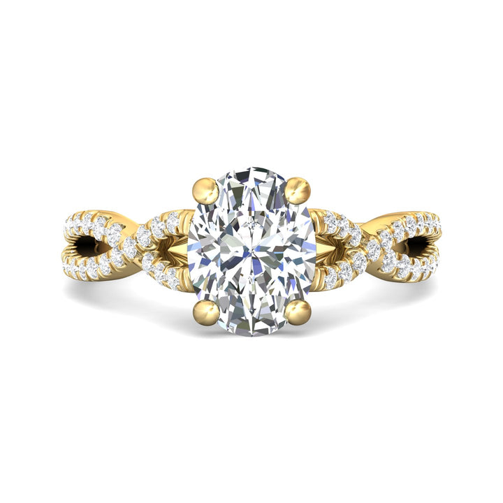 14K Gold Yellow Split Shank Engagement Ring from the Split Shank collection - DERM57XSR_14KY_Ov_9X7_Prm_H-I_SI1