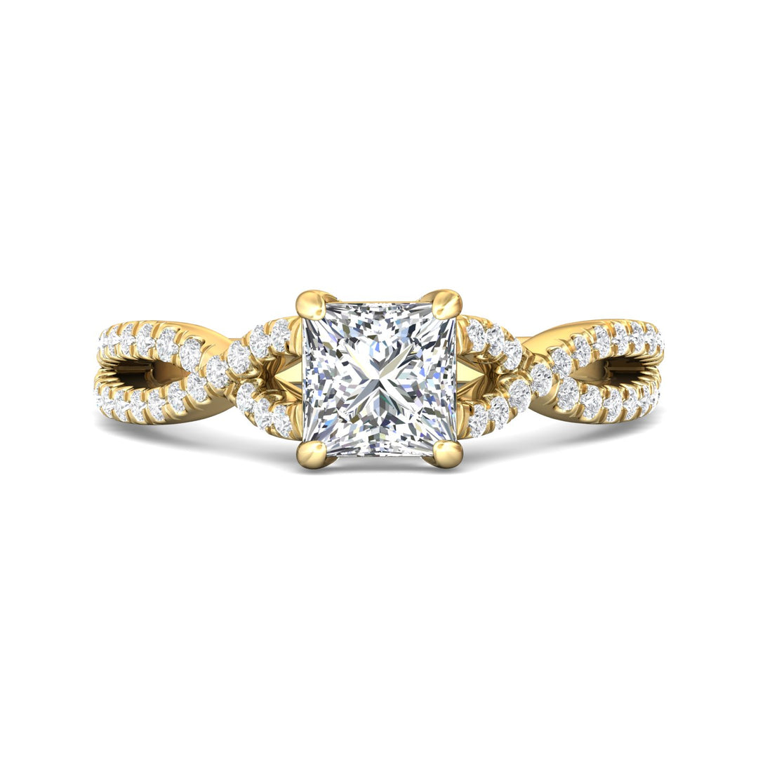 14K Gold Yellow Split Shank Engagement Ring from the Split Shank collection - DERM57XSR_14KY_Pr_6.0_Prm_H-I_SI1