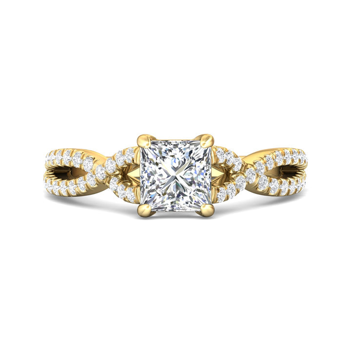 14K Gold Yellow Split Shank Engagement Ring from the Split Shank collection - DERM57XSR_14KY_Pr_6.0_Prm_H-I_SI1