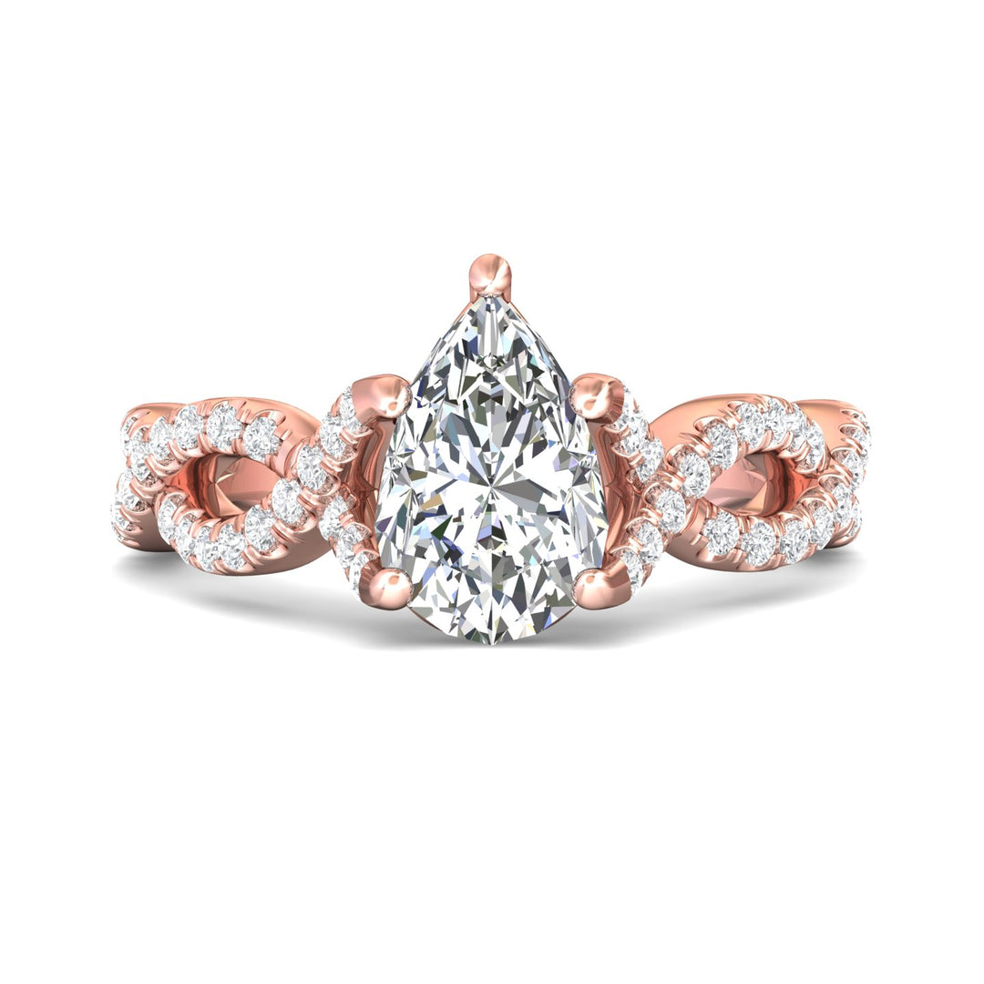 14K Gold Pink Split Shank Engagement Ring from the Split Shank collection - DERM58S_14KP_Ps_10.5X7_Prm_H-I_SI1