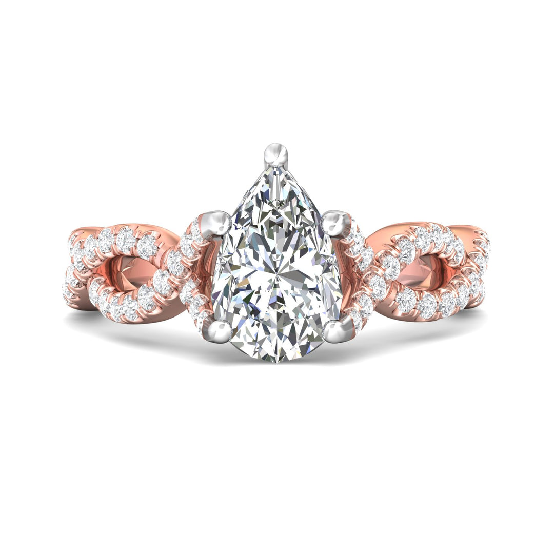 14K Gold Pink/White Split Shank Engagement Ring from the Split Shank collection - DERM58S_14KPW_Ps_10.5X7_Prm_H-I_SI1