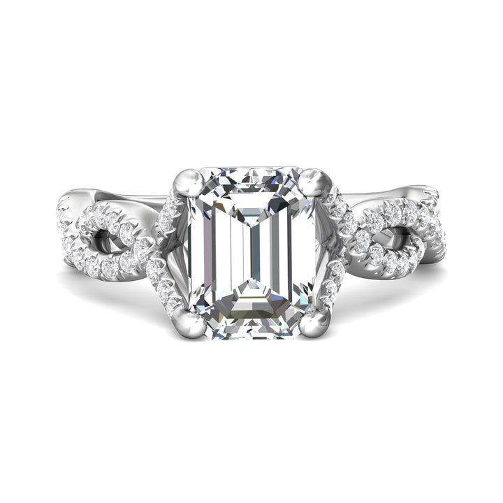 Platinum White Split Shank Engagement Ring from the Split Shank collection - DERM58S_PlatW_Em_9X7_Prm_H-I_SI1