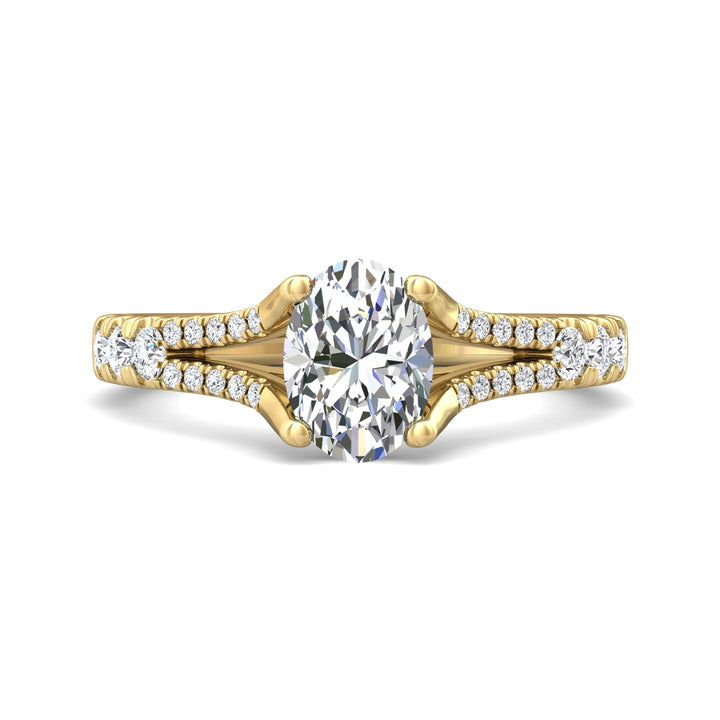 18K Gold Yellow Split Shank Engagement Ring from the Split Shank collection - DERM74_18KY_Ov_8X6_Prm_H-I_SI1