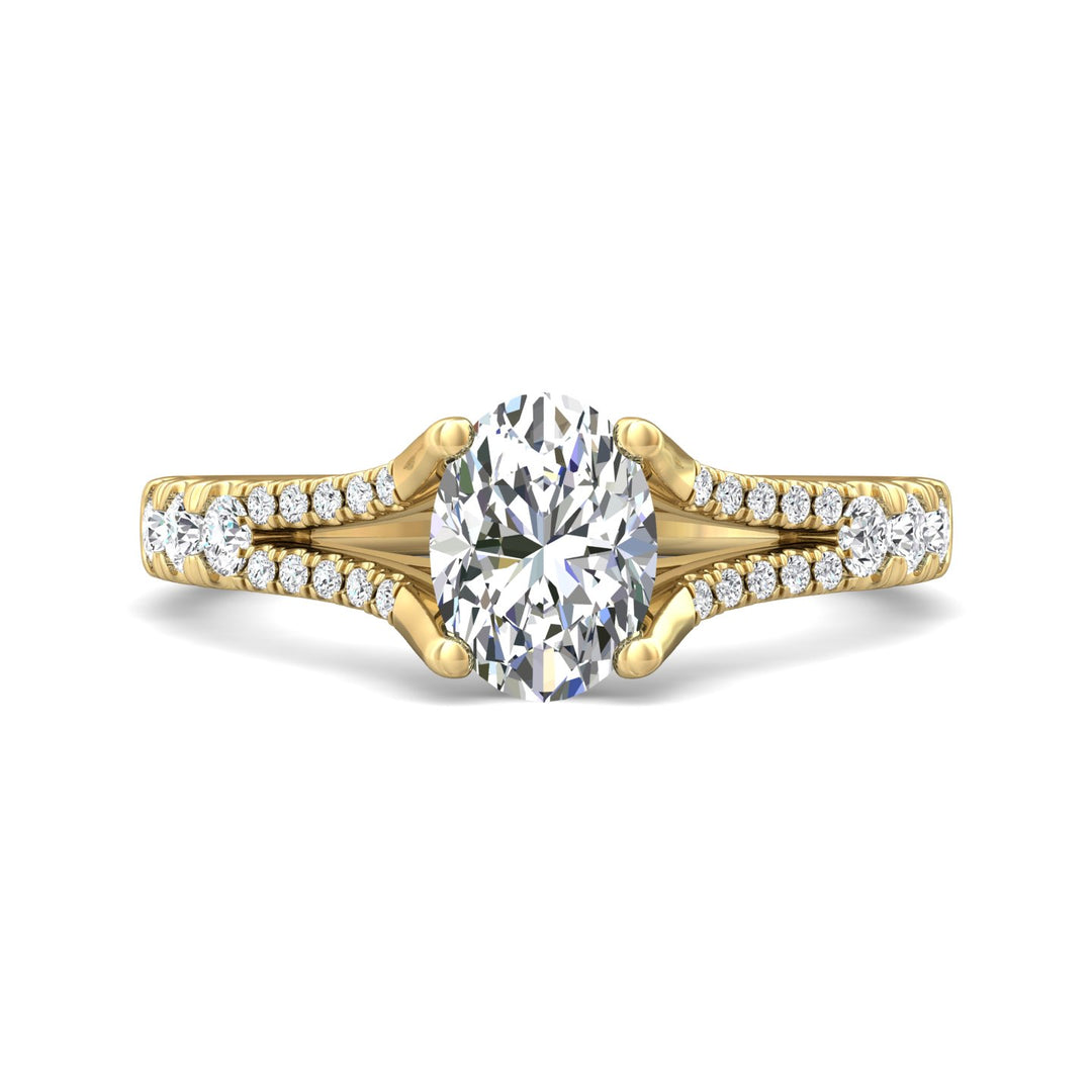 18K Gold Yellow Split Shank Engagement Ring from the Split Shank collection - DERM74_18KY_Ov_8X6_Prm_H-I_SI1