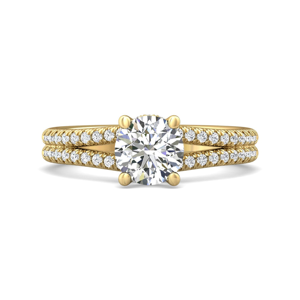 18K Gold Yellow Split Shank Engagement Ring from the Split Shank collection - DERM75XS_18KY_Rd_6.5_Prm_H-I_SI1