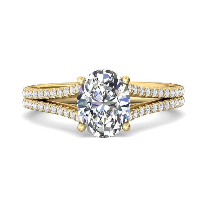 14K Gold Yellow Split Shank Engagement Ring from the Split Shank collection - DERM86R_14KY_Ov_9X7_Prm_H-I_SI1