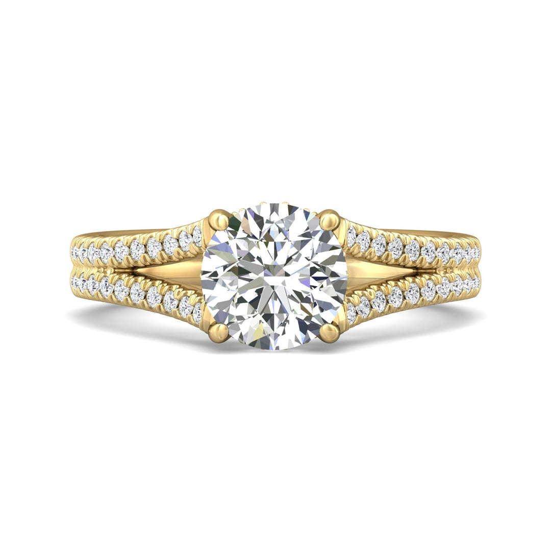 18K Gold Yellow Split Shank Engagement Ring from the Split Shank collection - DERM86R_18KY_Rd_7.5_Prm_H-I_SI1