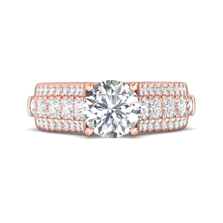 14K Gold Pink Encore Engagement Ring from the Encore collection - DERM95_14KP__Prm_H-I_SI1