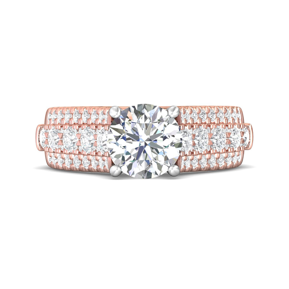 14K Gold Pink/White Encore Engagement Ring from the Encore collection - DERM95_14KPW__Prm_H-I_SI1