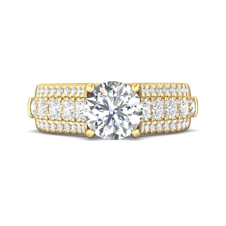 14K Gold Yellow Encore Engagement Ring from the Encore collection - DERM95_14KY__Prm_H-I_SI1