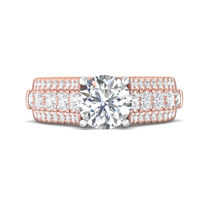 18K Gold White/Pink Encore Engagement Ring from the Encore collection - DERM95_18KWP__Prm_H-I_SI1