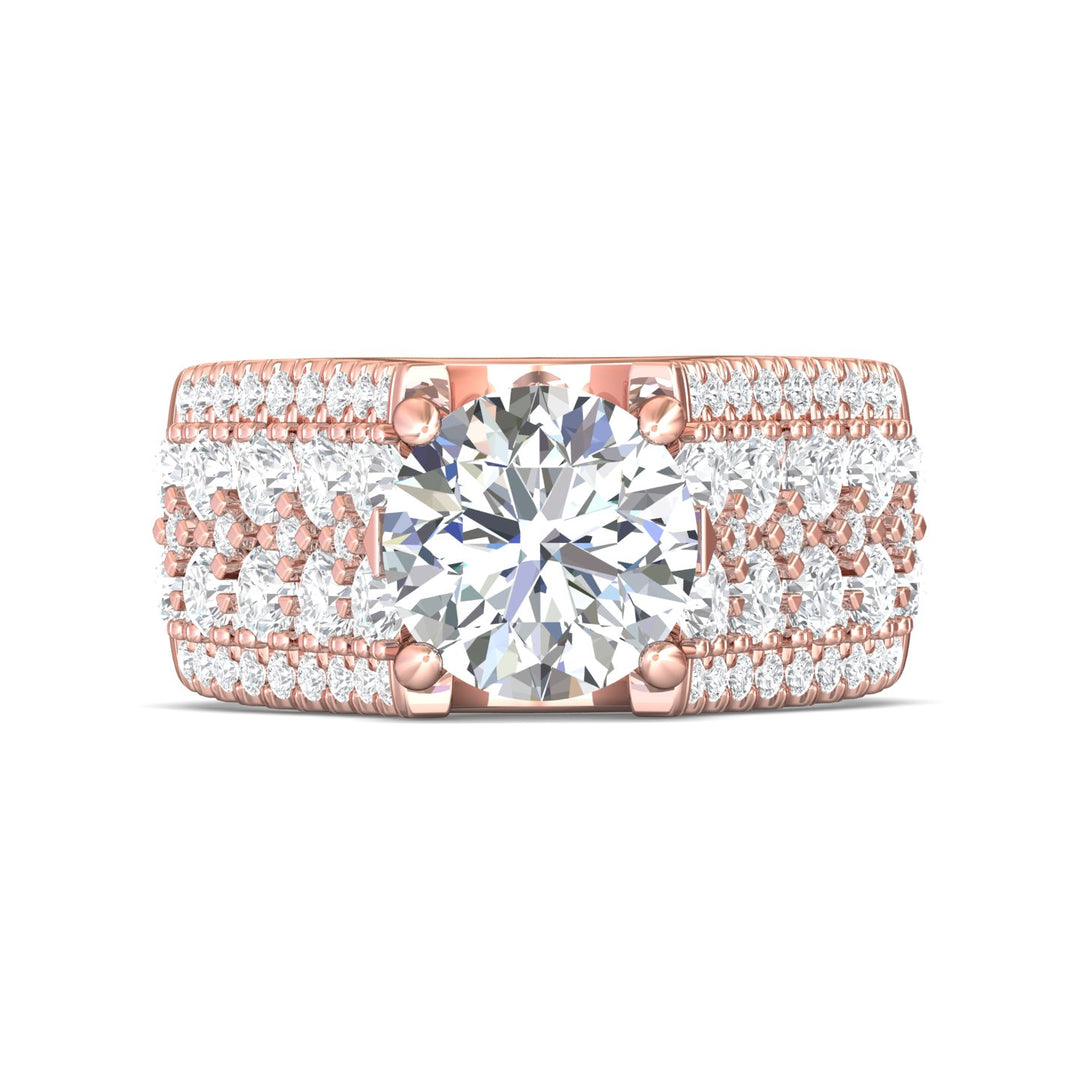 14K Gold Pink Encore Engagement Ring from the Encore collection - DERM96_14KP__Prm_H-I_SI1