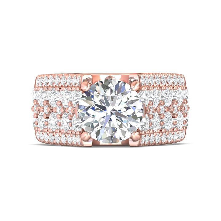 18K Gold Pink Encore Engagement Ring from the Encore collection - DERM96_18KP__Prm_H-I_SI1