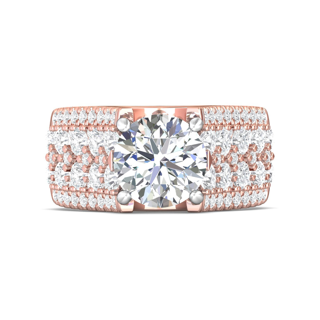 18K Gold White/Pink Encore Engagement Ring from the Encore collection - DERM96_18KWP__Prm_H-I_SI1