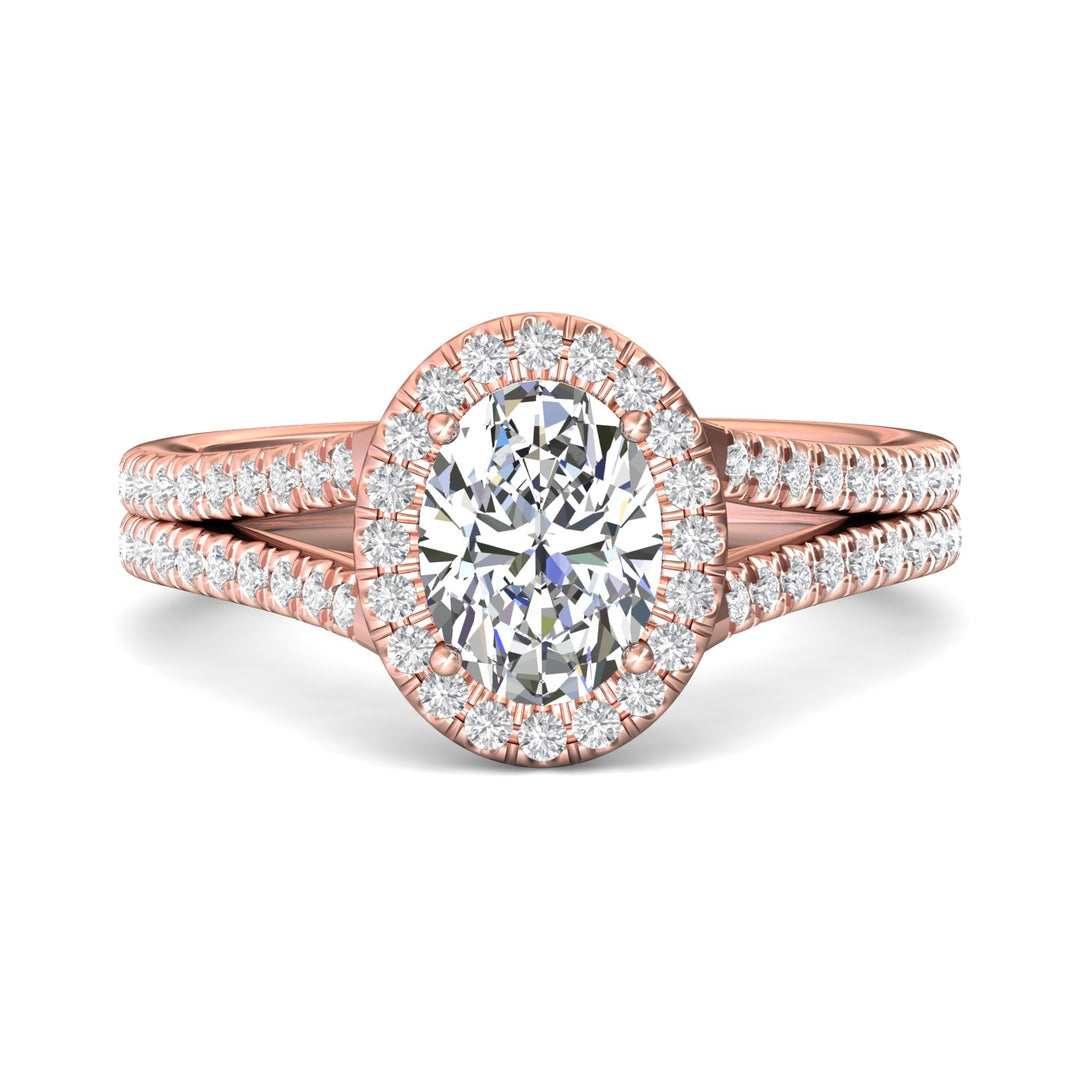 14K Gold Pink Split Shank Engagement Ring from the Split Shank collection - DERMH12R_14KP_OvH_8x6_Prm_H-I_SI1