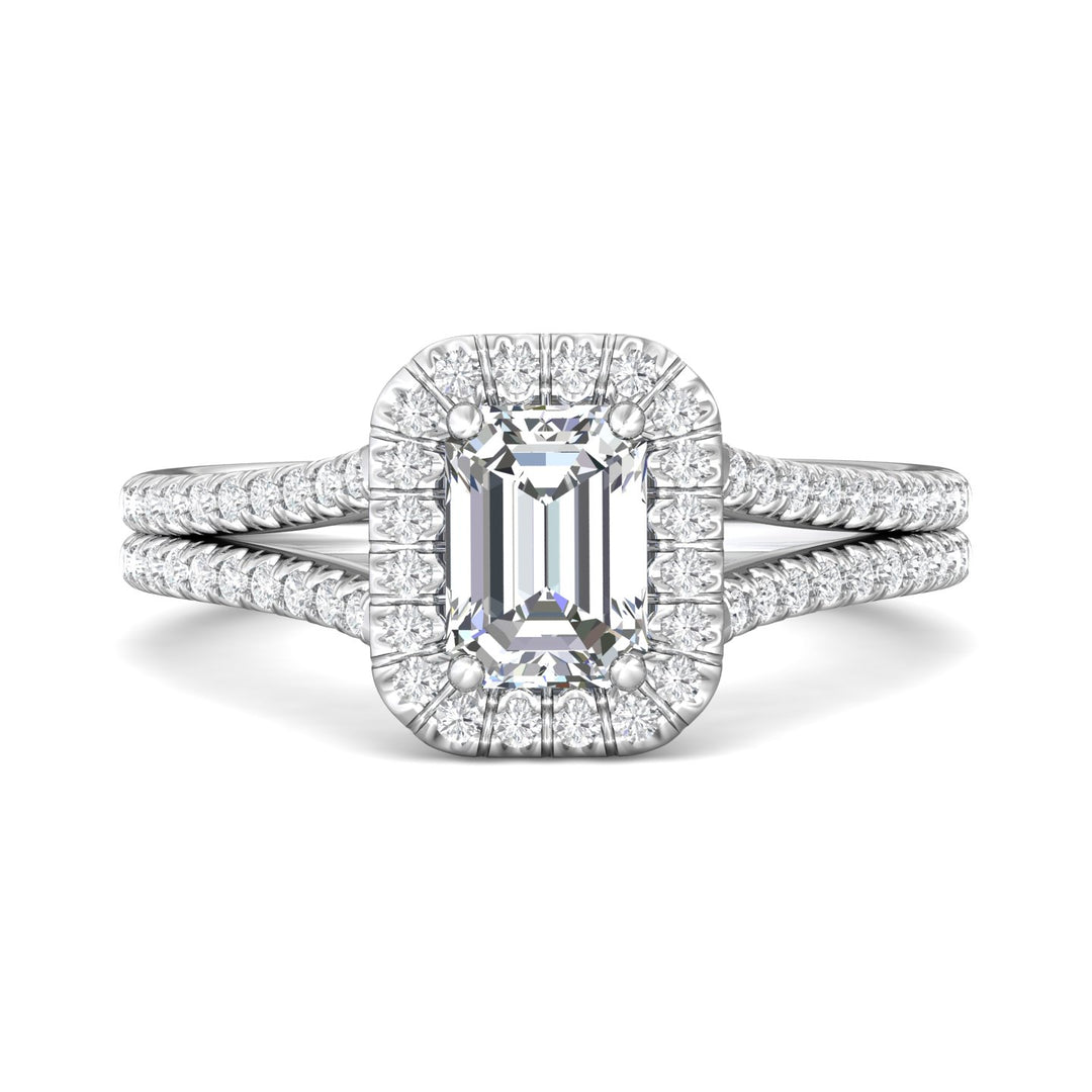 14K Gold White Split Shank Engagement Ring from the Split Shank collection - DERMH12R_14KW_EmH_7X5_Prm_H-I_SI1