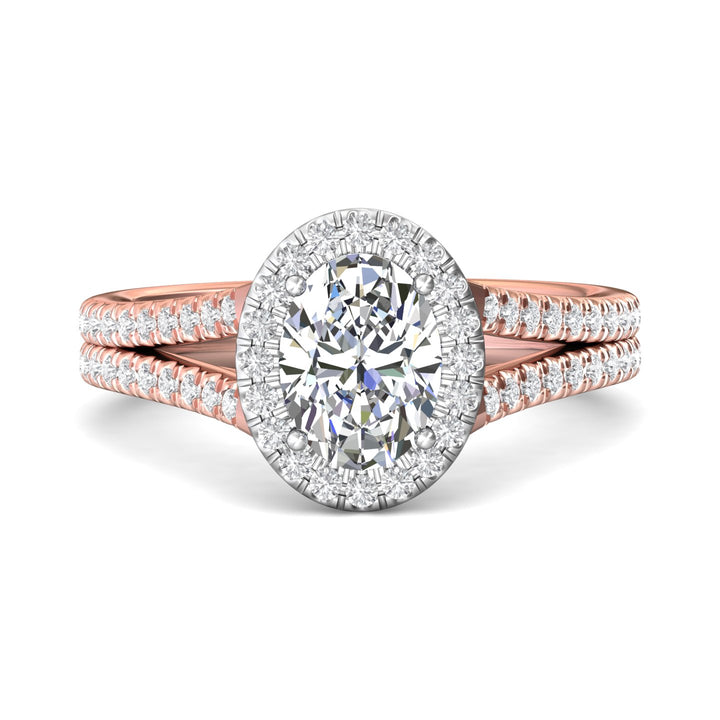 18K Gold White/Pink Split Shank Engagement Ring from the Split Shank collection - DERMH12R_18KWP_OvH_8x6_Prm_H-I_SI1