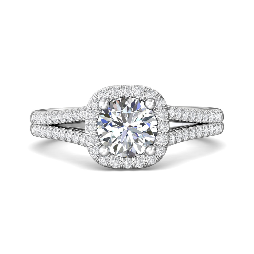 Platinum White Split Shank Engagement Ring from the Split Shank collection - DERMH12R_PlatW_CuHRd_6.5_Prm_H-I_SI1