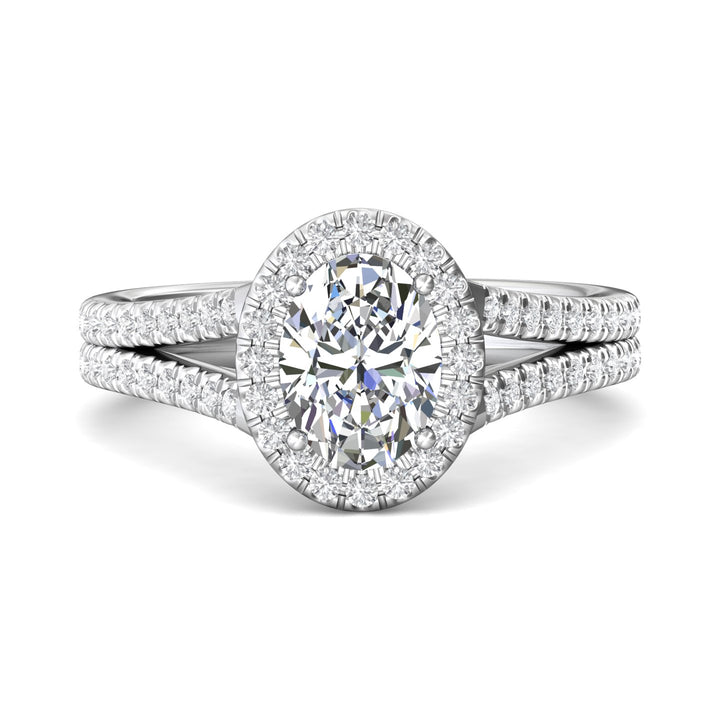Platinum White Split Shank Engagement Ring from the Split Shank collection - DERMH12R_PlatW_OvH_8X6_Prm_H-I_SI1