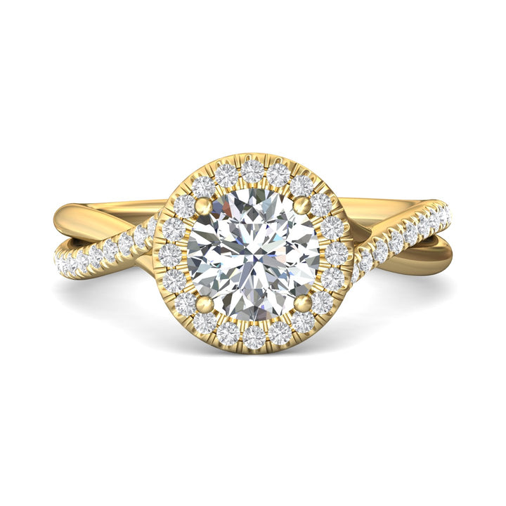 14K Gold Yellow Split Shank Engagement Ring from the Split Shank collection - DERMH13R_14KY_RdH_7.0_Prm_H-I_SI1