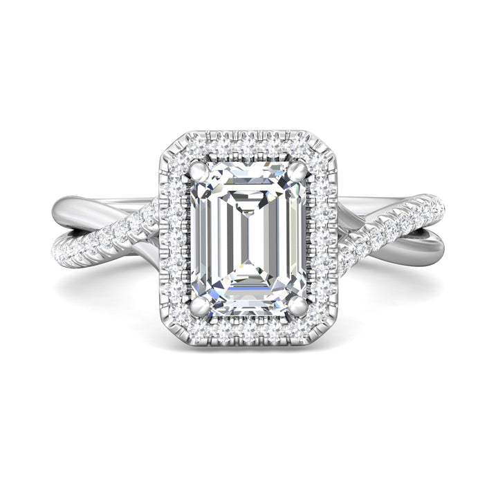 Platinum White Split Shank Engagement Ring from the Split Shank collection - DERMH13R_PlatW_Em_8X6_Prm_H-I_SI1