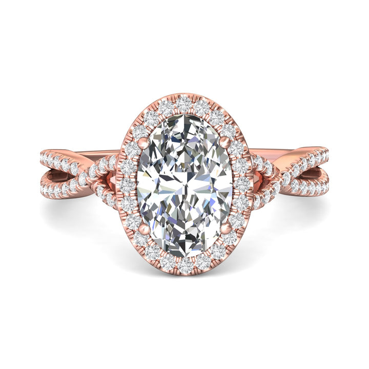 14K Gold Pink Split Shank Engagement Ring from the Split Shank collection - DERMH27XS_14KP_OvH_10.5X7.0_Prm_H-I_SI1