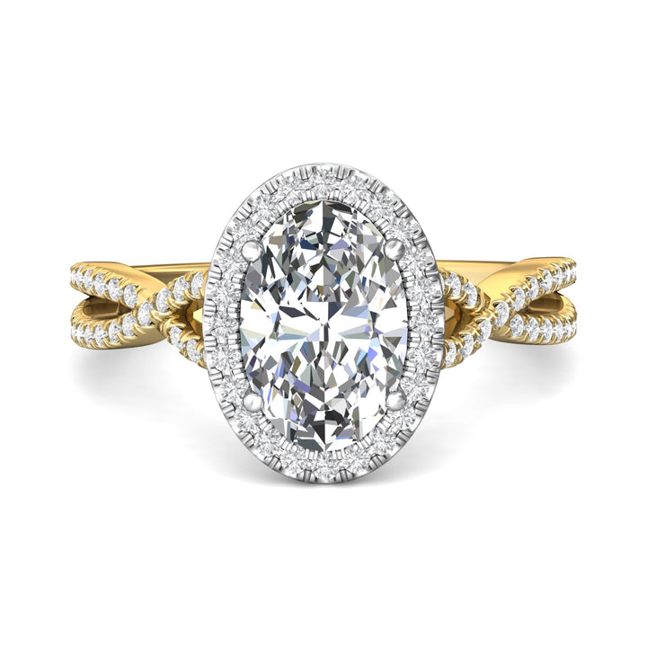 14K Gold Yellow/White Split Shank Engagement Ring from the Split Shank collection - DERMH27XS_14KYW_OvH_10.5X7.0_Prm_H-I_SI1