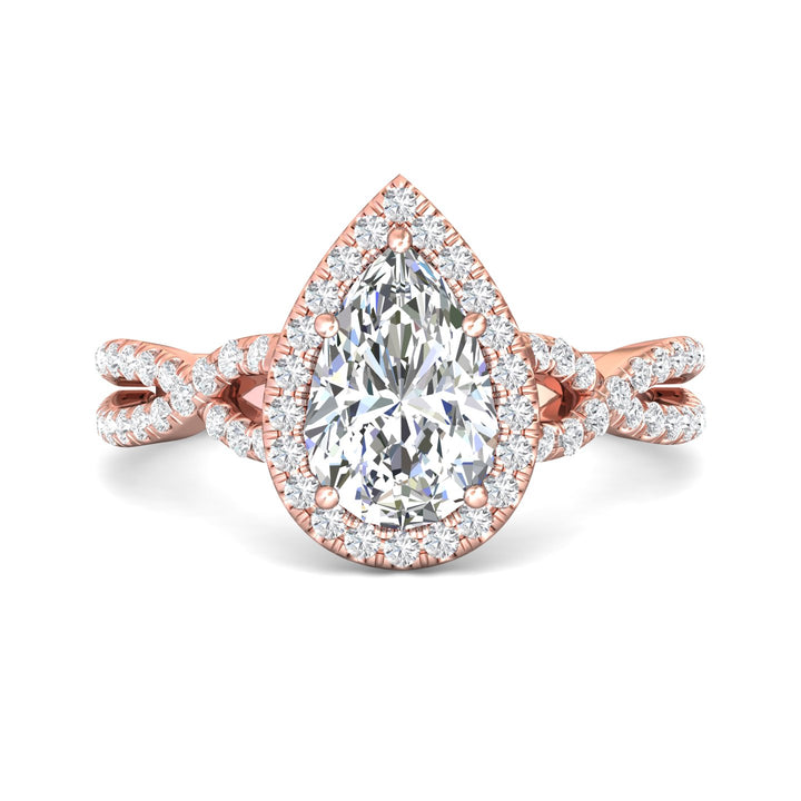18K Gold Pink Split Shank Engagement Ring from the Split Shank collection - DERMH27XS_18KP_PsH_10x6.5_Prm_H-I_SI1