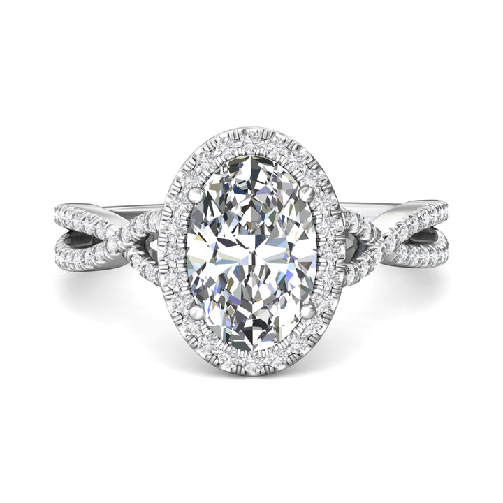 18K Gold White Split Shank Engagement Ring from the Split Shank collection - DERMH27XS_18KW_OvH_10.5X7.0_Prm_H-I_SI1