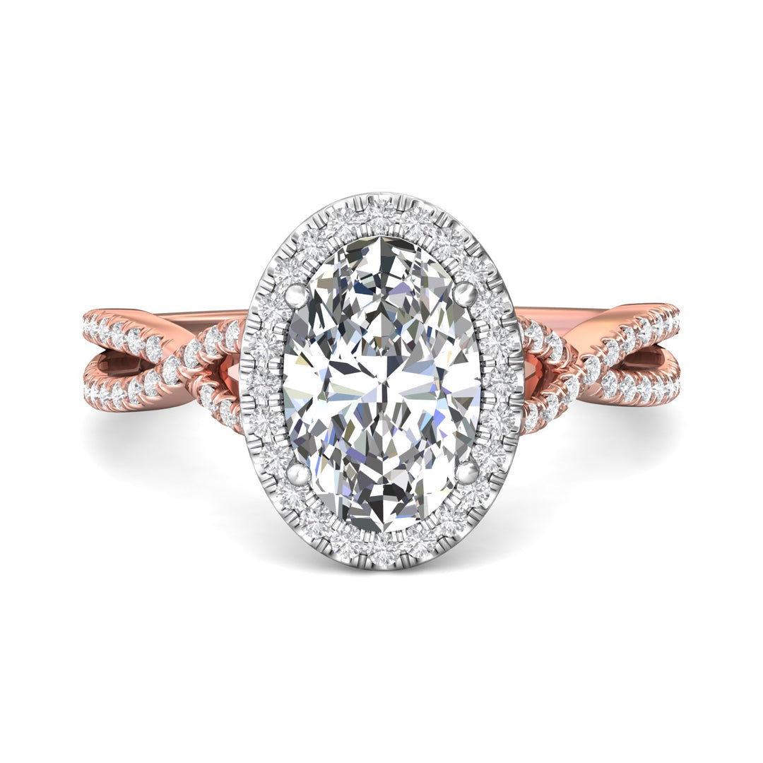 18K Gold White/Pink Split Shank Engagement Ring from the Split Shank collection - DERMH27XS_18KWP_OvH_10.5X7.0_Prm_H-I_SI1