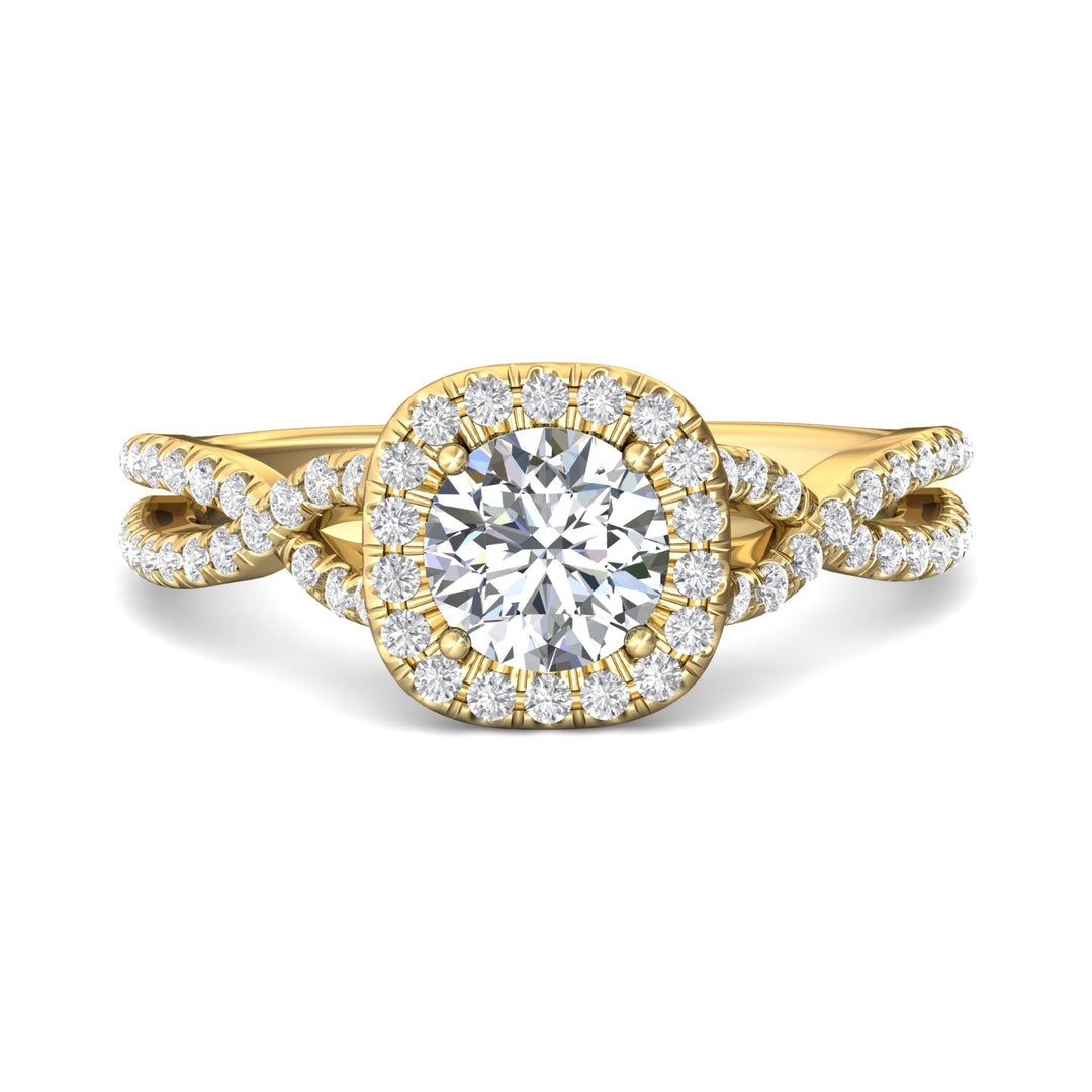 18K Gold Yellow Split Shank Engagement Ring from the Split Shank collection - DERMH27XS_18KY_CuHRd_6.5_Prm_H-I_SI1