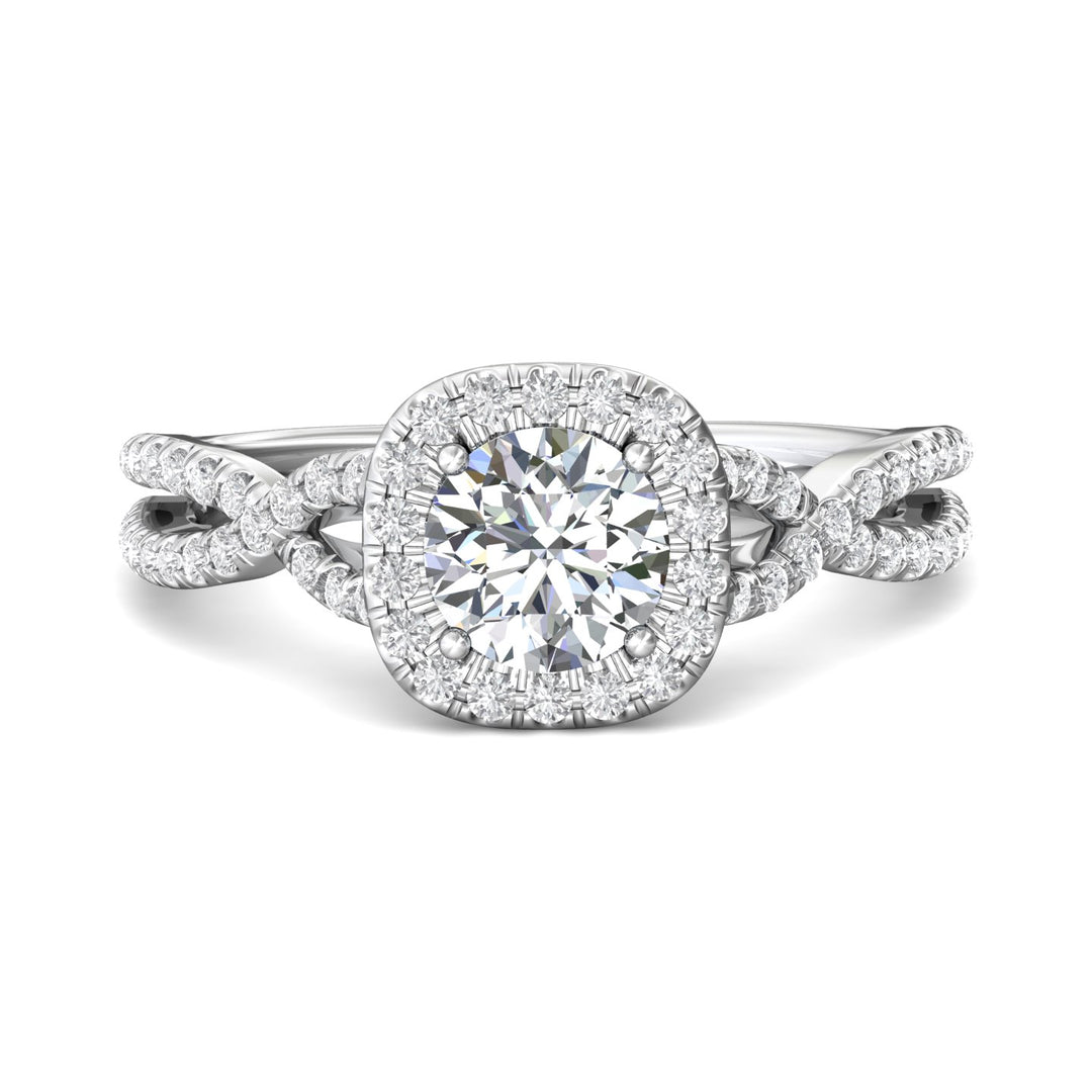 Platinum White Split Shank Engagement Ring from the Split Shank collection - DERMH27XS_PlatW_CuHRd_6.5_Prm_H-I_SI1