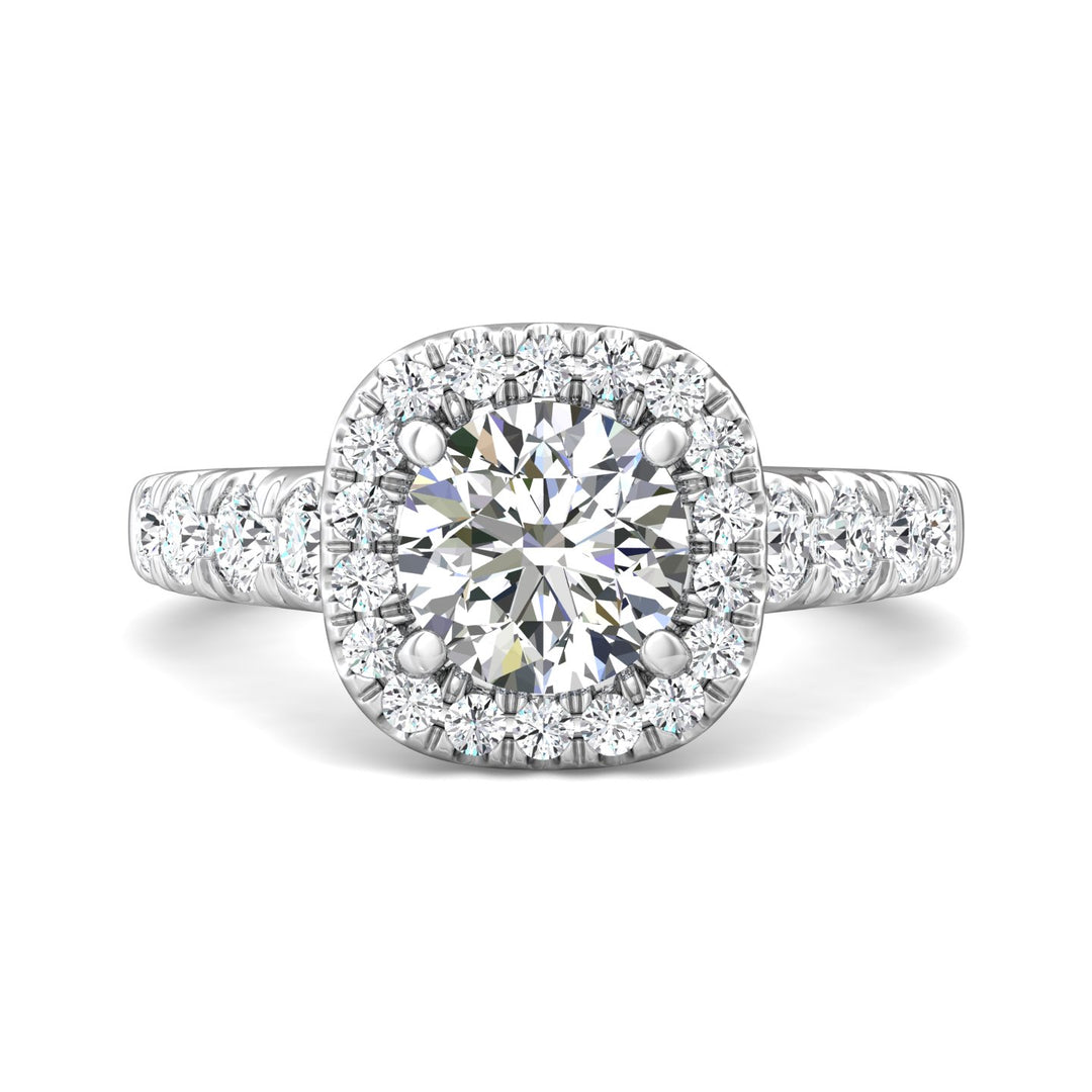 18K Gold White Encore Engagement Ring from the Encore collection - DERMH34M_18KW_CuHRd_7.5_Prm_H-I_SI1