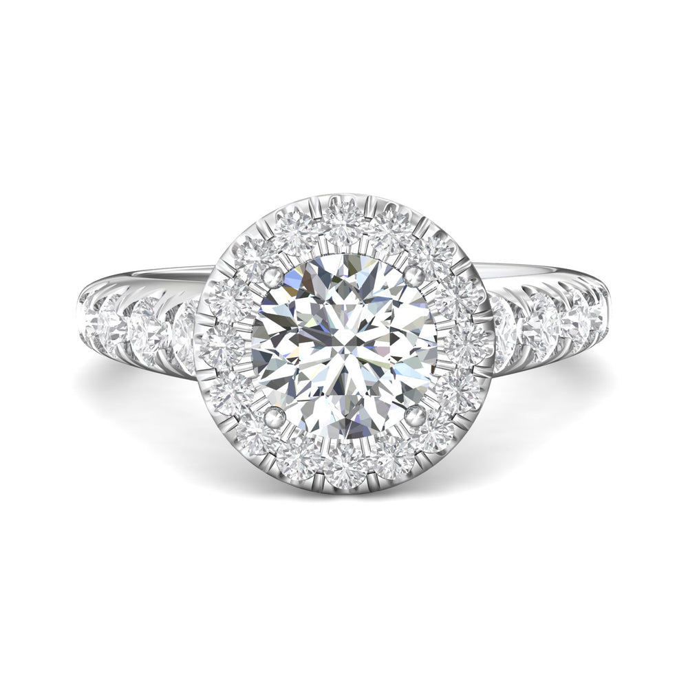18K Gold White Encore Engagement Ring from the Encore collection - DERMH34M_18KW_RdH_7.5_Prm_H-I_SI1