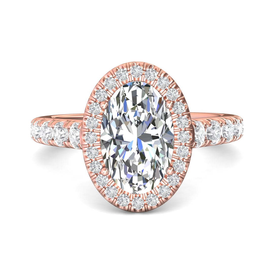 14K Gold Pink Micropave Halo Engagement Ring from the Micropave Halo collection - DERMH34S_14KP_OvH_11.5X7.5_Std_H-I_SI2