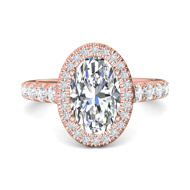 14K Gold Pink Micropave Halo Engagement Ring from the Micropave Halo collection - DERMH34S_14KP_OvH_11.5X7.5_Std_H-I_SI2