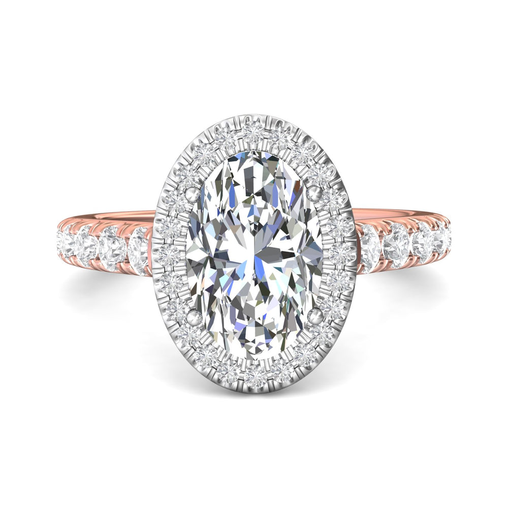 14K Gold Pink/White Micropave Halo Engagement Ring from the Micropave Halo collection - DERMH34S_14KPW_OvH_11.5X7.5_Std_H-I_SI2