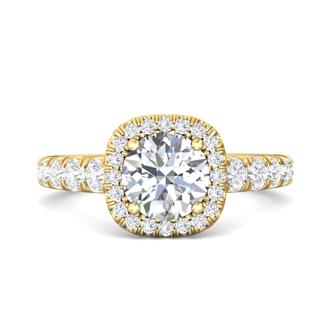 14K Gold Yellow Micropave Halo Engagement Ring from the Micropave Halo collection - DERMH34S_14KY_CuHRd_7.0_Std_H-I_SI2