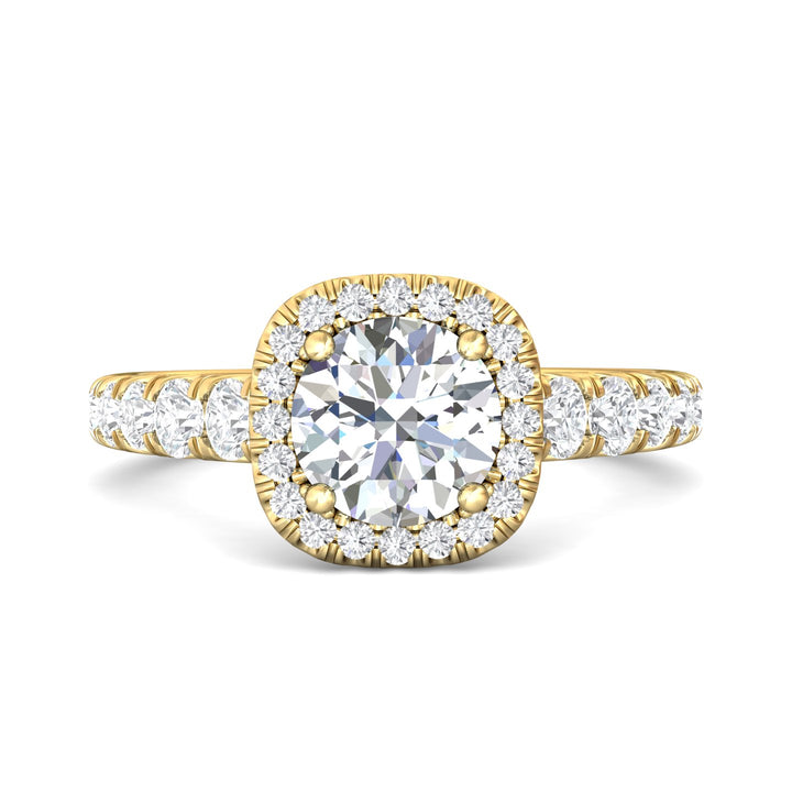 14K Gold Yellow Micropave Halo Engagement Ring from the Micropave Halo collection - DERMH34S_14KY_CuHRd_7.0_Std_H-I_SI2